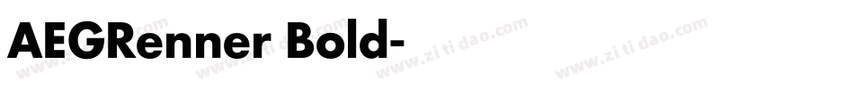 AEGRenner Bold字体转换
